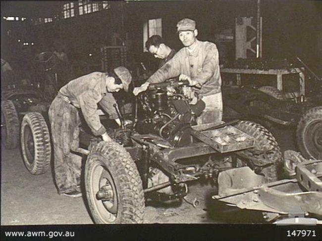 Jeep at the British Commonwealth Base Workshops