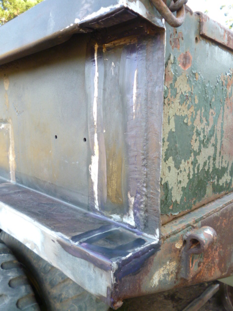 LHS wrecker body rust repairs