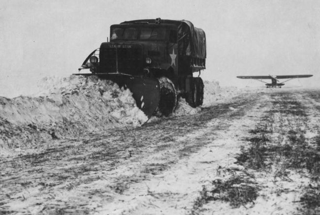 Snow removal 1945 style