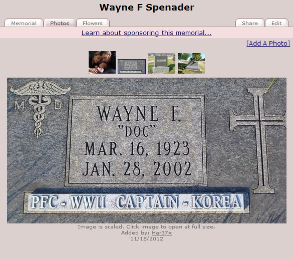Wayne F Spenader