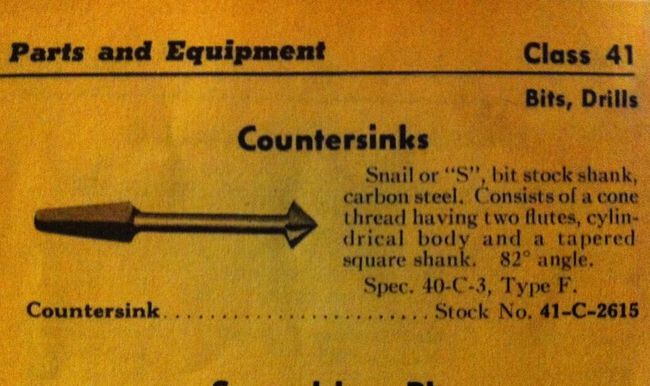 Countersink in the Class 41 catalog