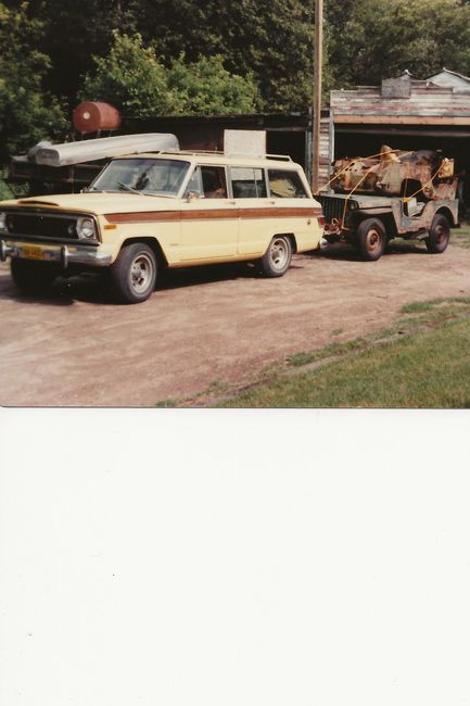 bringing_GPW_264508_and_parts_home_Twin_Valley_MN_7-89_with_78_wagoneer