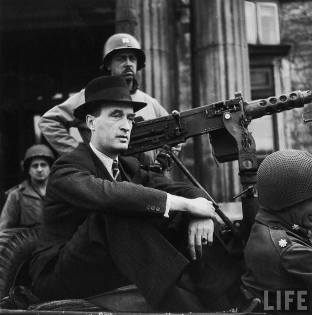 Alfred Krupp Jr. being taken to jail. Germany 1945