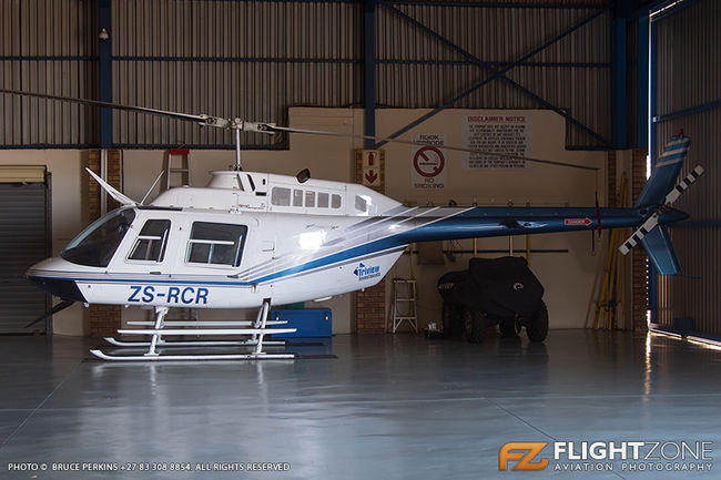 Bell 206B Jet Ranger ZS-RCR Rand Airport FAGM