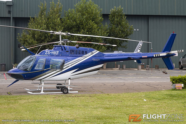 Bell 206B Jet Ranger ZS-HKF Rand Airport FAGM