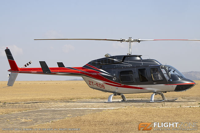 Bell 206L Long Ranger ZT-RDB ex PT-RDB Rand Airport FAGM