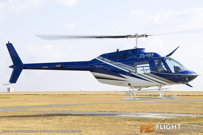 Bell 206B Jet Ranger ZS-HKF Rand Airport FAGM