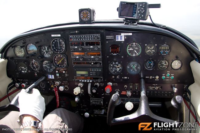 Ryan Navion Rangemaster ZS-MJR Rand Airport FAGM Cockpit