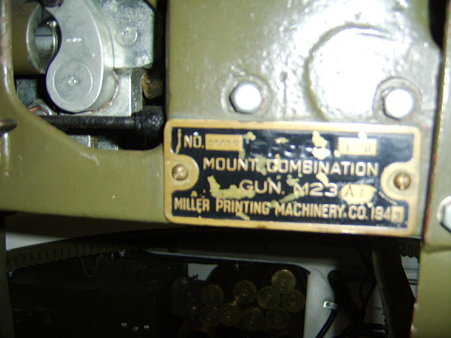 1943 M23 mount data plate