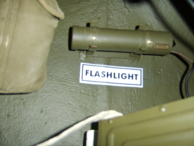 decal on flashlight bracket L/H  turret