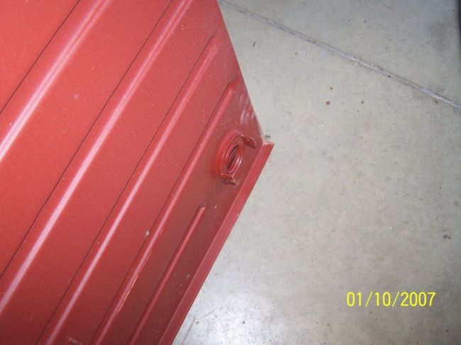 View of new floor drain