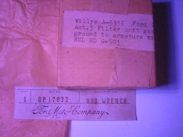 Hub Wrench Frod GP17033 label
