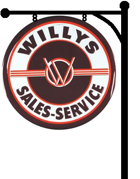 Willys Sales and Service Sign