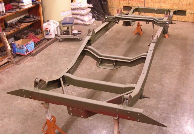 Frame repaired and painted