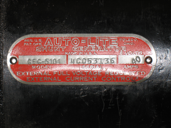 Auto-Lite GEG 5101 Generator