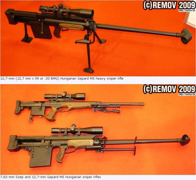 Hungarian Gepard heavy sniper and sniper rifle