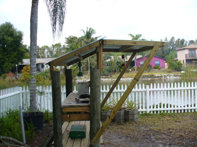 outdoor kitchen completed