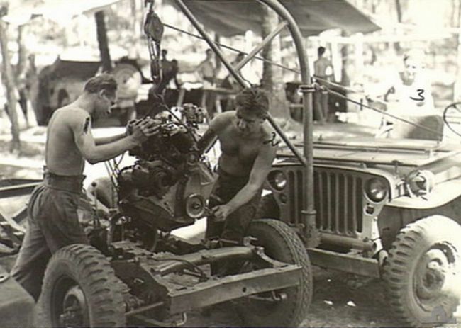 AUSSIE JEEP IN THE WORKSHOP