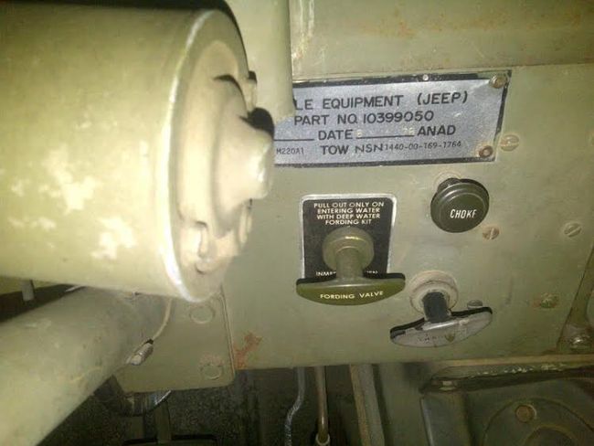 M151A2 Fording Valve