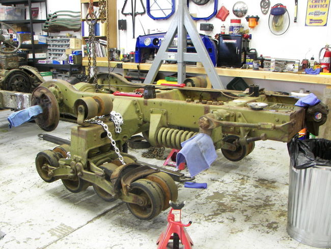Idler and brakes removed