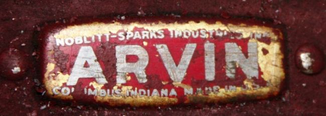 Arvin_heater_label