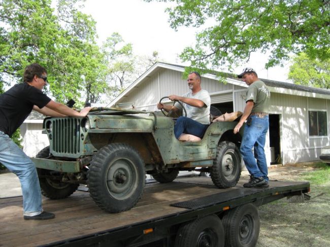 Coming off the trailer