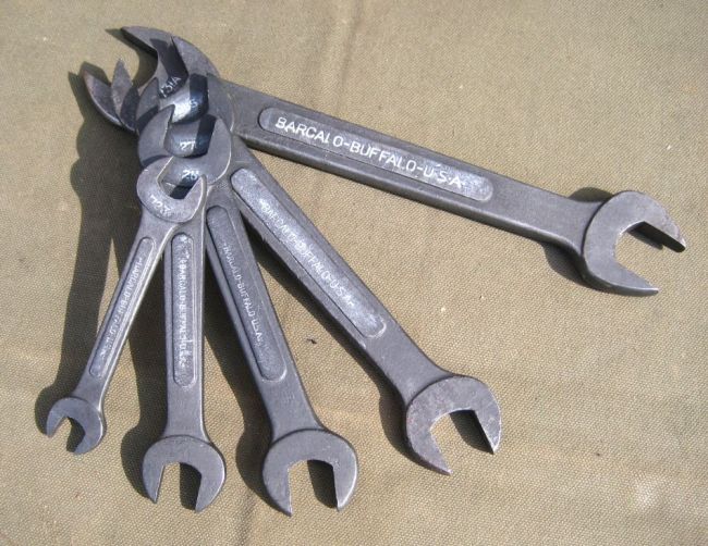 5 pce set of  ISN marked Barcalo wrenches.
