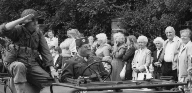 At the parade.