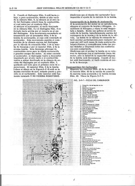 Sistema de combustible CJ3B CJ5