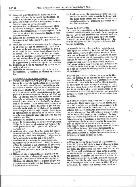 Sistema de combustible CJ3B CJ5
