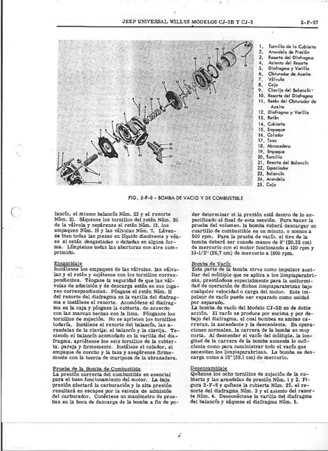 Sistema de combustible CJ3B CJ5