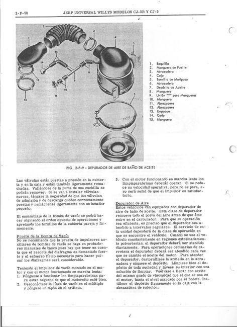 Sistema de combustible CJ3B CJ5