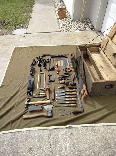 WW1 carpenter tool/wheelwright chest