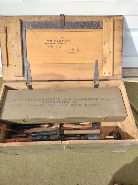 WW1 carpenter tool/wheelwright chest