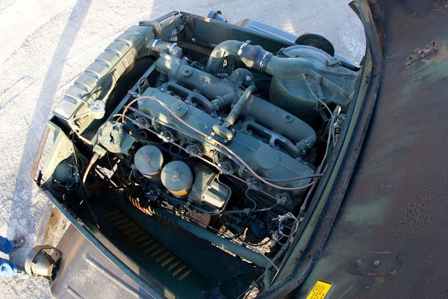M35A2 engine compartment