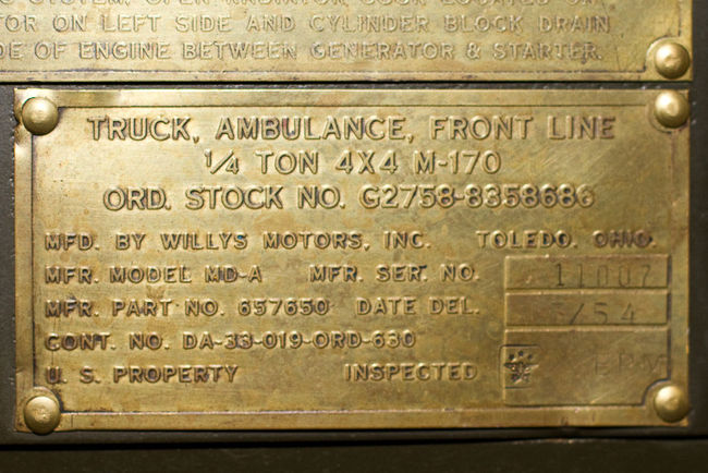 M170 data plate