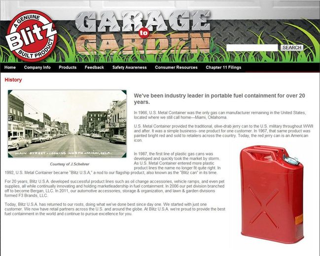 Blitz USA History page