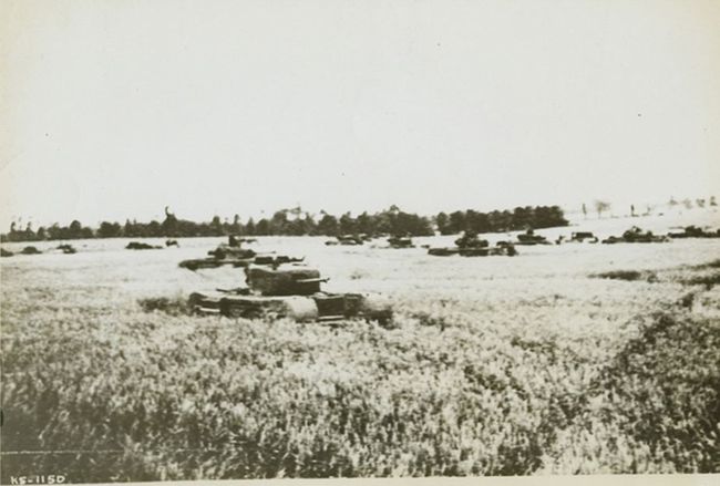 Tanks Charge to Battle