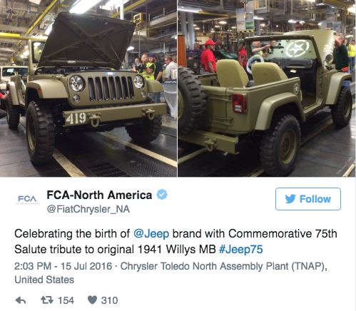 75th Anniversary Jeep