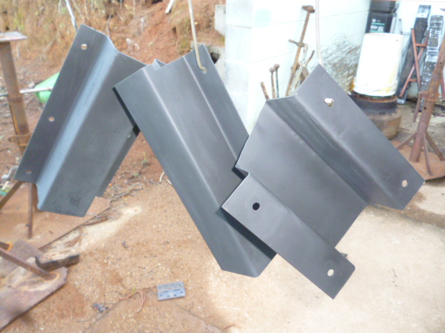 Wrecker body uprights ready to be fitted