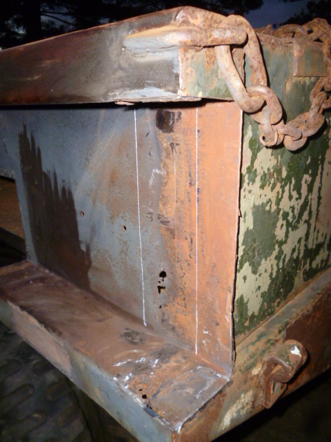 LHS wrecker body rust repairs