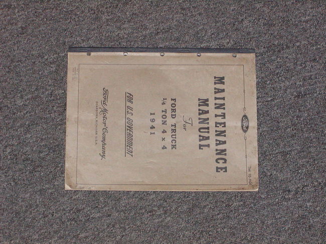 Maint. Manual Cover