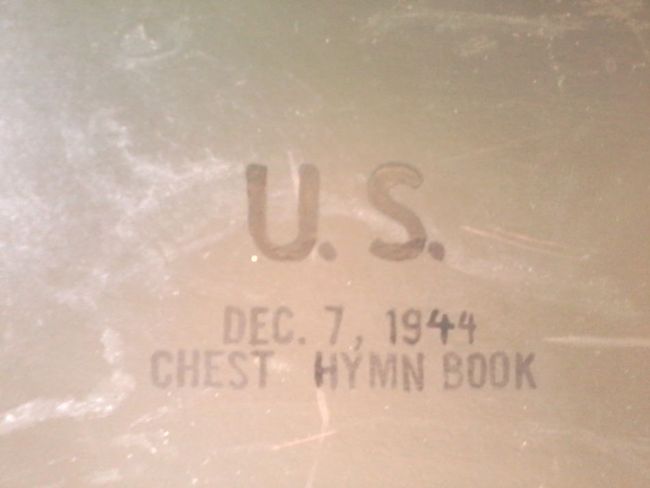 Hymnal Chest after Lettering