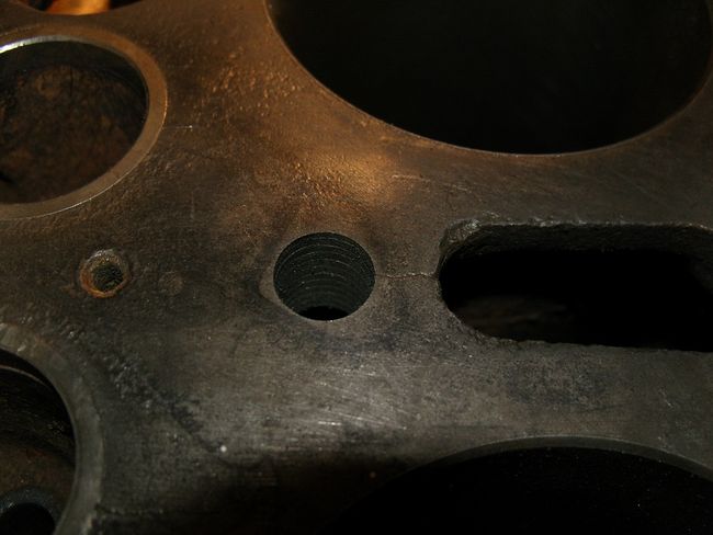 Engine crack / head bolt thread repairs