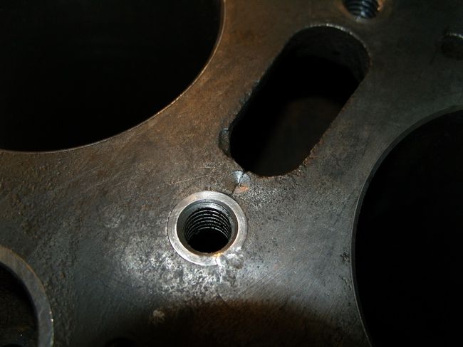 Engine crack / head bolt thread repairs