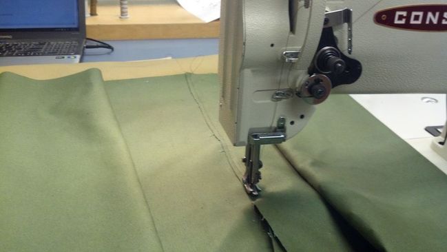 Sewing top and bottom together