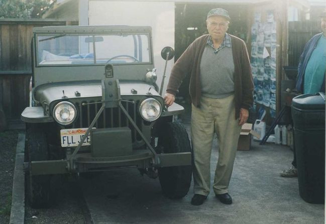 Grandpa Al with the jeep.