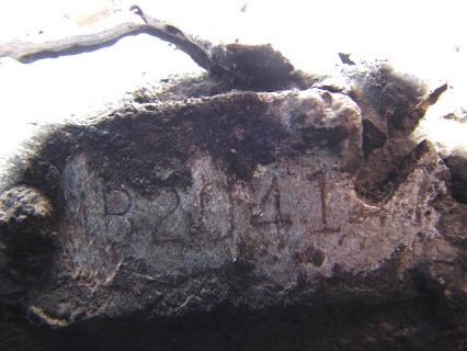 Serial number plate found on frame rail