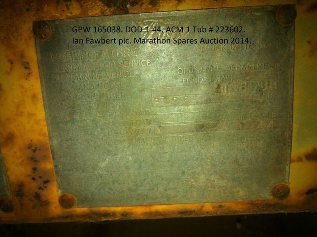GPW 165038. Unrestored.