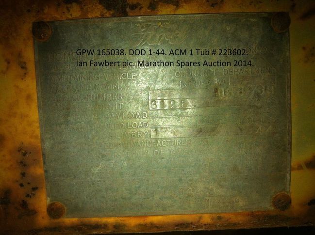 GPW 165038. Unrestored.